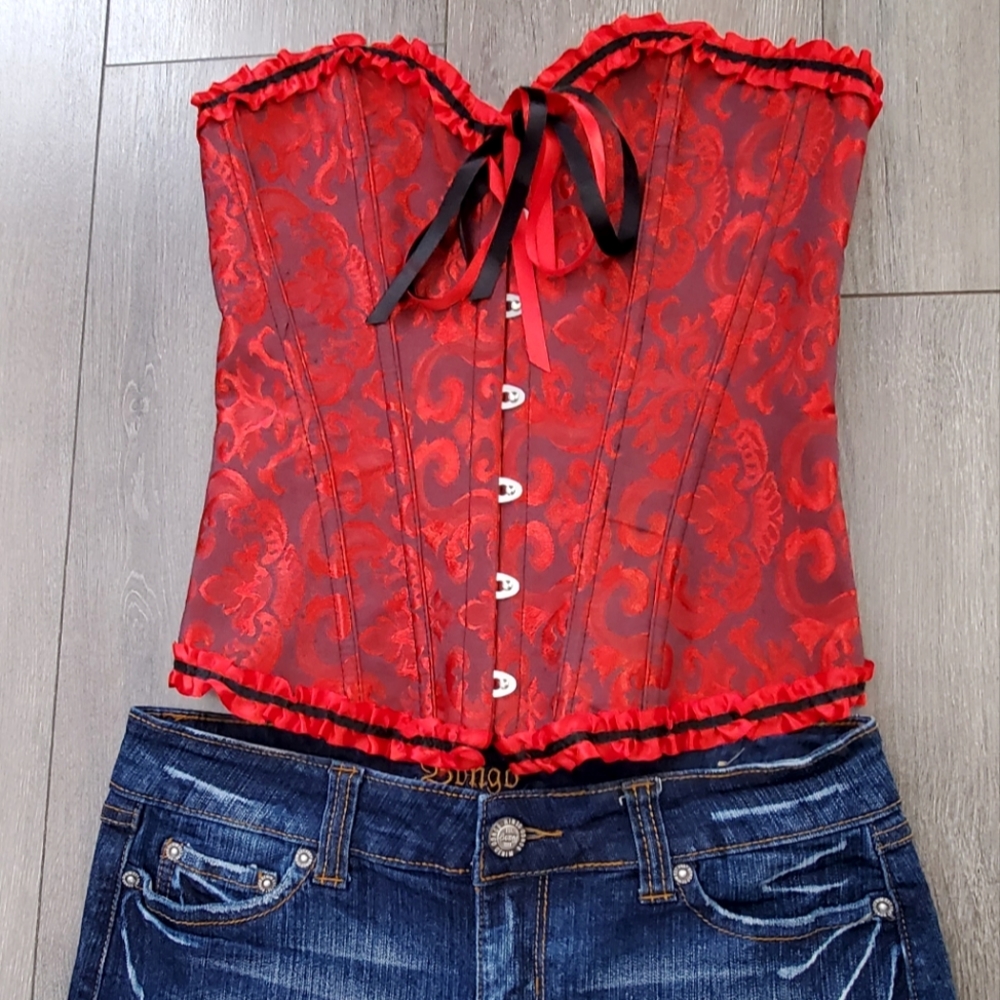 Corset Style Strapless Top